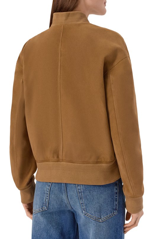 Замшевый бомбер Aeronautica Militare PN6057D100998 Коричневый  PN6057D100998 Фото 4