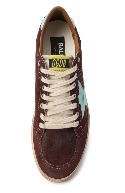 Замшевые кеды Ball Star  Golden Goose Deluxe Brand GMF00117.F007368 Бордовый  GMF00117.F007368 Фото 6