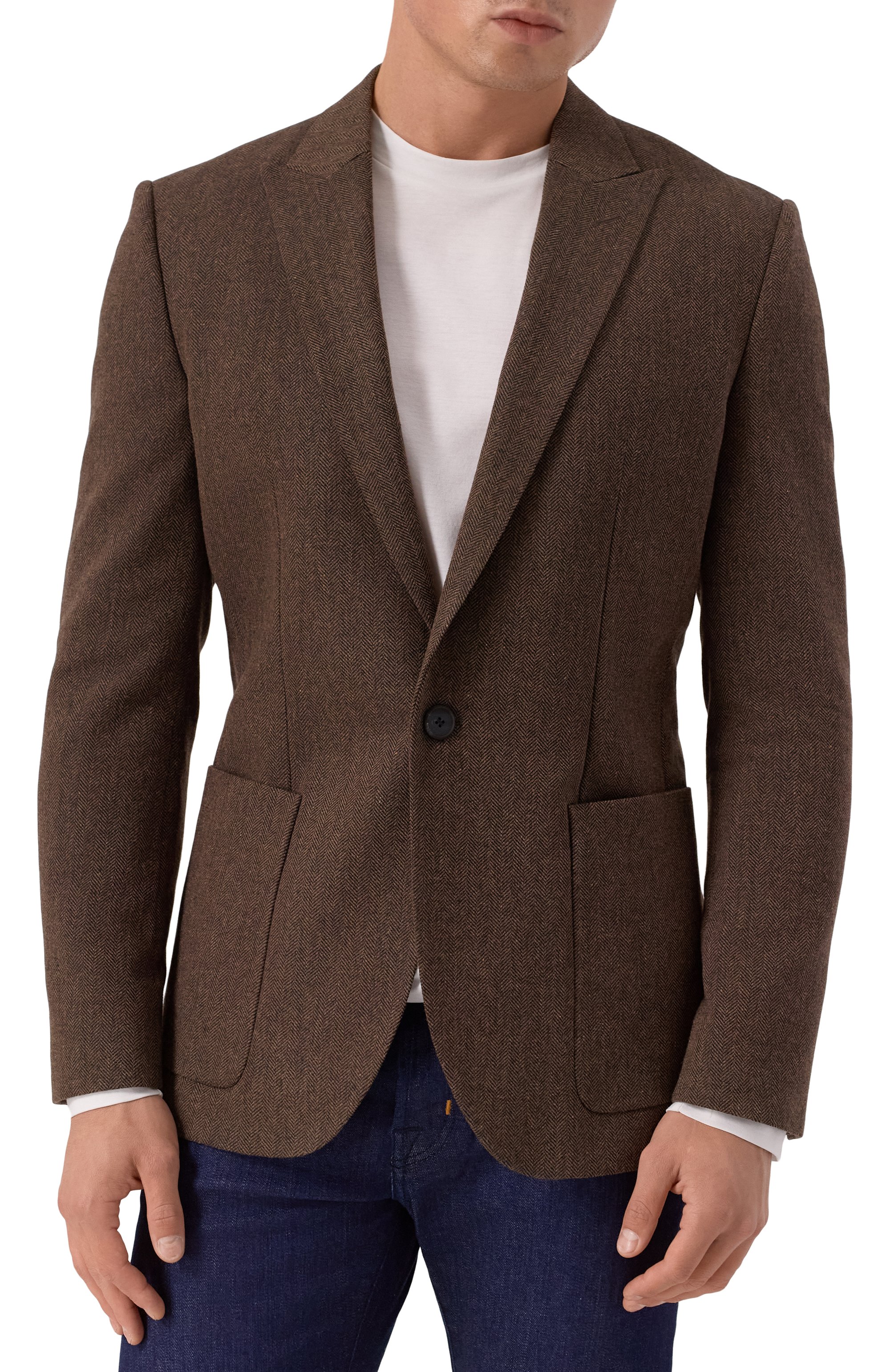 Пиджак из шерсти и хлопка HUGO, арт. 50544694, фото 4