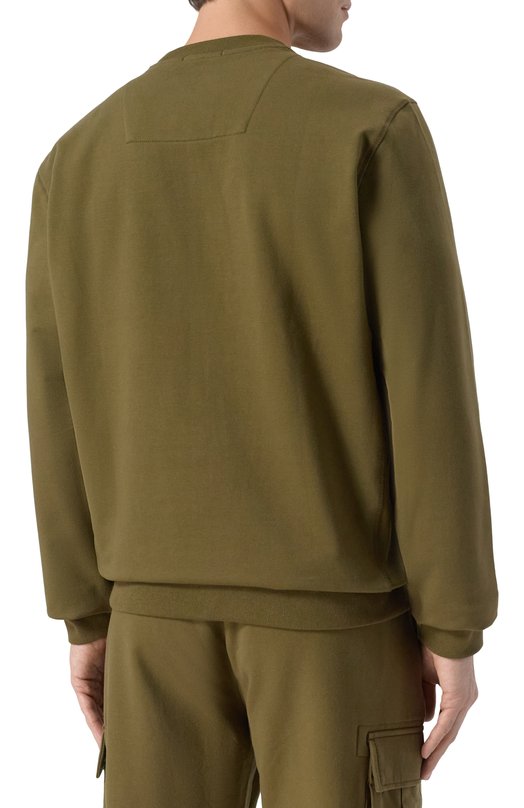 Хлопковый свитшот Aeronautica Militare FE2056UF00662 Хаки  FE2056UF00662 Фото 4