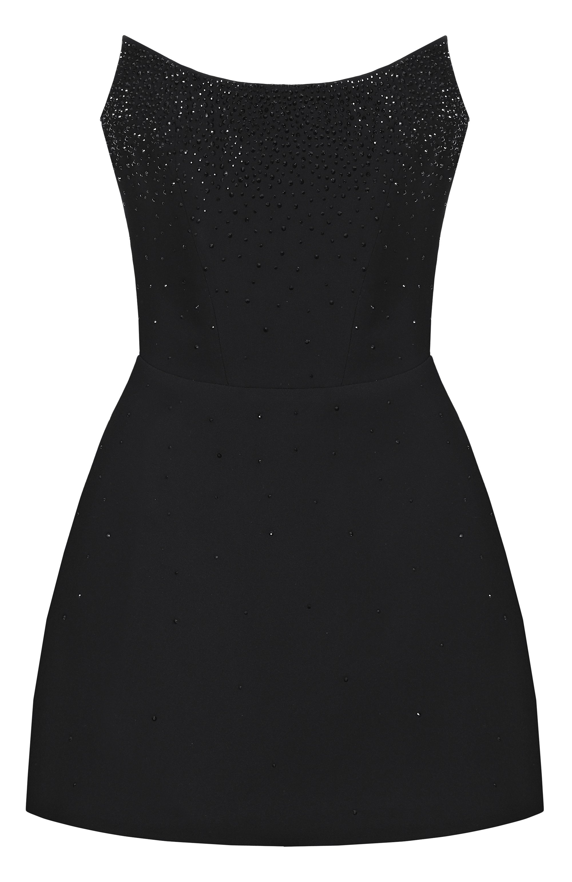 Платье с отделкой стразами SASHA KIM черного цвета по цене 119900 руб., арт. SK-00001778, фото 1 Платье с отделкой стразами SASHA KIM, арт. SK-00001778, фото 1