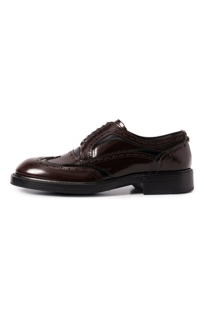 Кожаные дерби gonzaga DOLCE & GABBANA темно-коричневого цвета по цене 155000 руб., арт. A10922/A0792, фото 3 Кожаные дерби gonzaga DOLCE & GABBANA, арт. A10922/A0792, фото 3