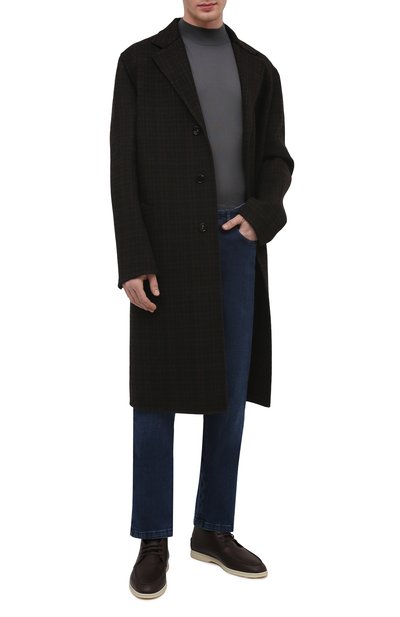 Кожаные ботинки sailing walk LORO PIANA темно-коричневого цвета по цене 99500 руб., арт. FAL6183, фото 2 Кожаные ботинки sailing walk LORO PIANA, арт. FAL6183, фото 2