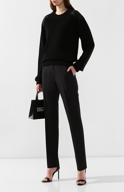 Брюки со стрелками HELMUT LANG черного цвета по цене 56700 руб., арт. J01HW204, фото 2 Брюки со стрелками HELMUT LANG, арт. J01HW204, фото 2