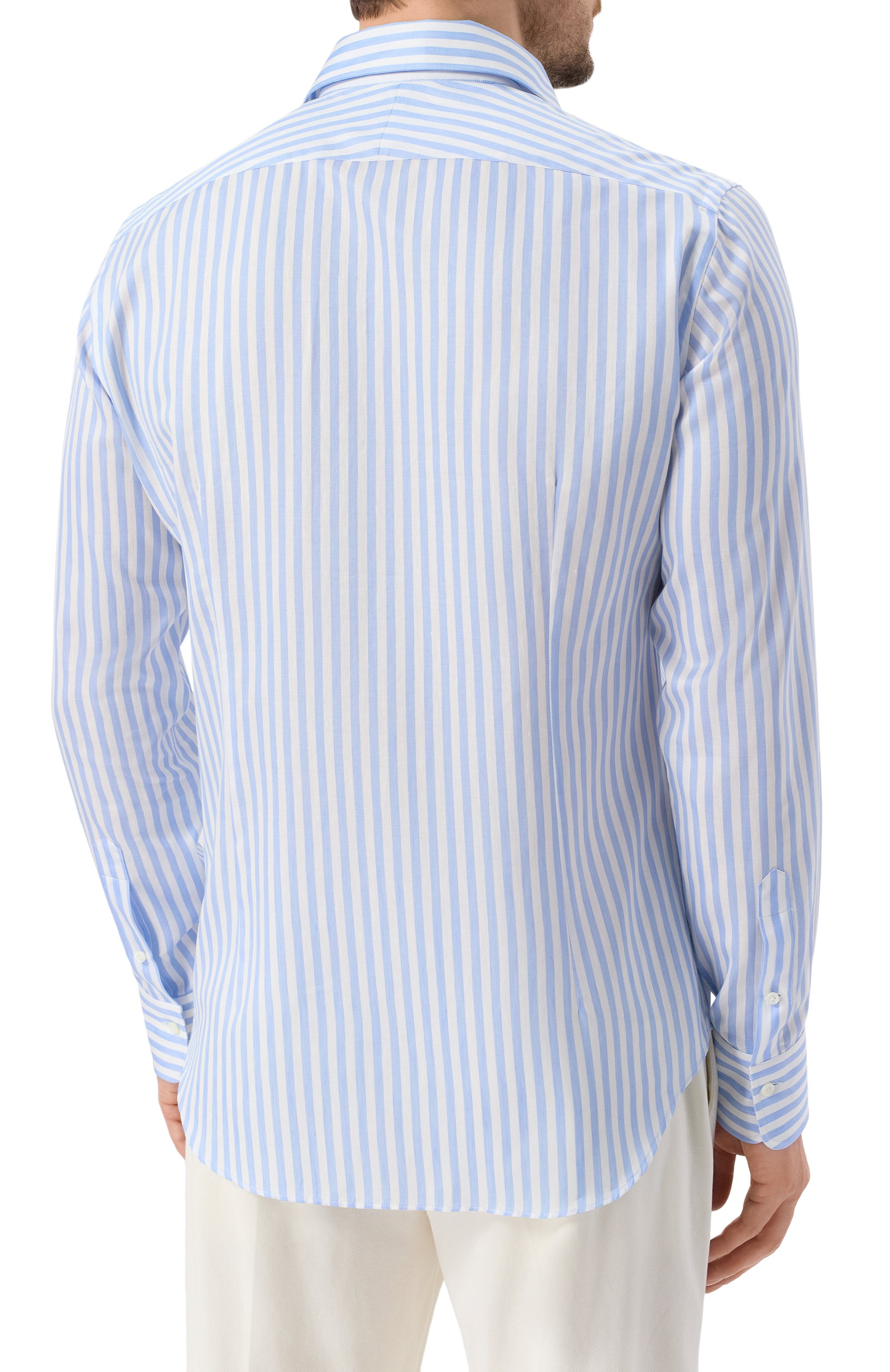 Рубашка из хлопка и льна  ALESSANDRO GHERARDI, арт. D0UBLE/7438, фото 4