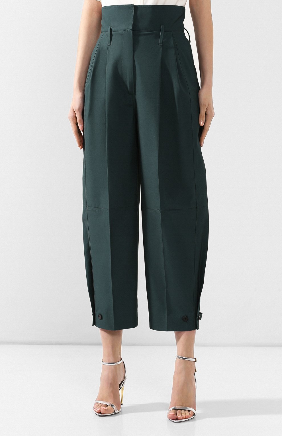 Хлопковые брюки GIVENCHY зеленого цвета по цене 89100 руб., арт. BW50CN11VX, фото 3 Хлопковые брюки GIVENCHY, арт. BW50CN11VX, фото 3