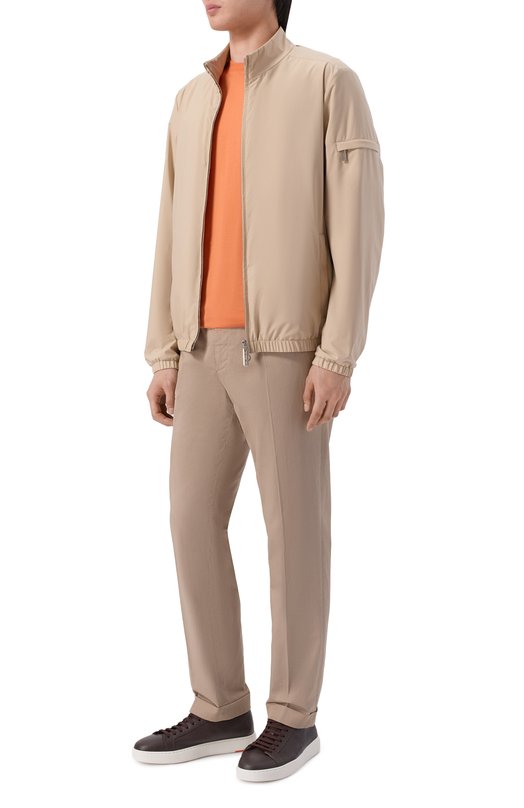 Хлопковая футболка Kiton UMM0746 Оранжевый  UMM0746 Фото 2