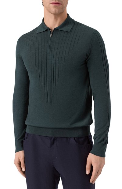 Поло из шерсти и шелка ZILLI, арт. KZP001M0230VZRD00, фото 3