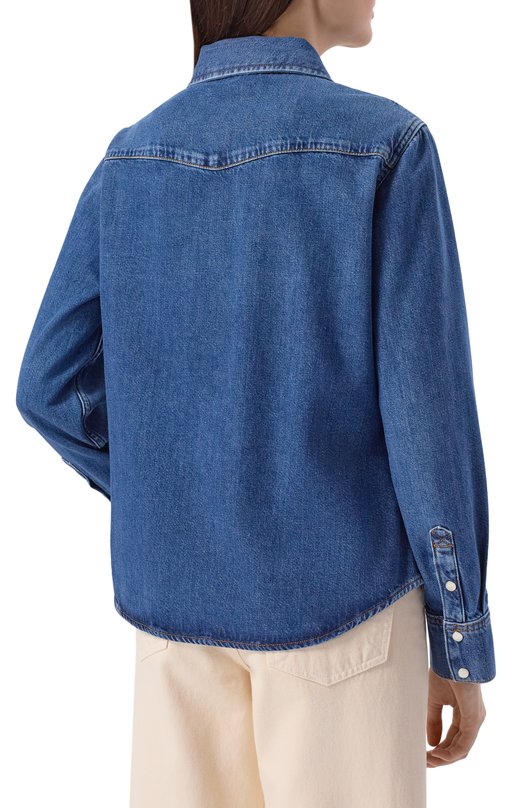 Джинсовая рубашка Frame Denim 7035217/THE CLASSIC SHIRT Синий  7035217/THE CLASSIC SHIRT Фото 4