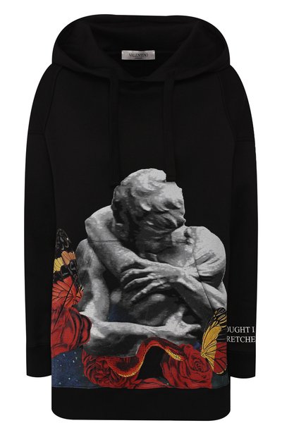 Женский хлопковое худи VALENTINO, арт. SB0MF03Q4WH
