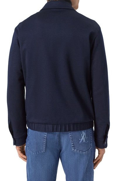 Бомбер из шелка и хлопка ZILLI темно-синего цвета по цене 344000 руб., арт. B0M01DM0605V00000/66, фото 4 Бомбер из шелка и хлопка ZILLI, арт. B0M01DM0605V00000/66, фото 4