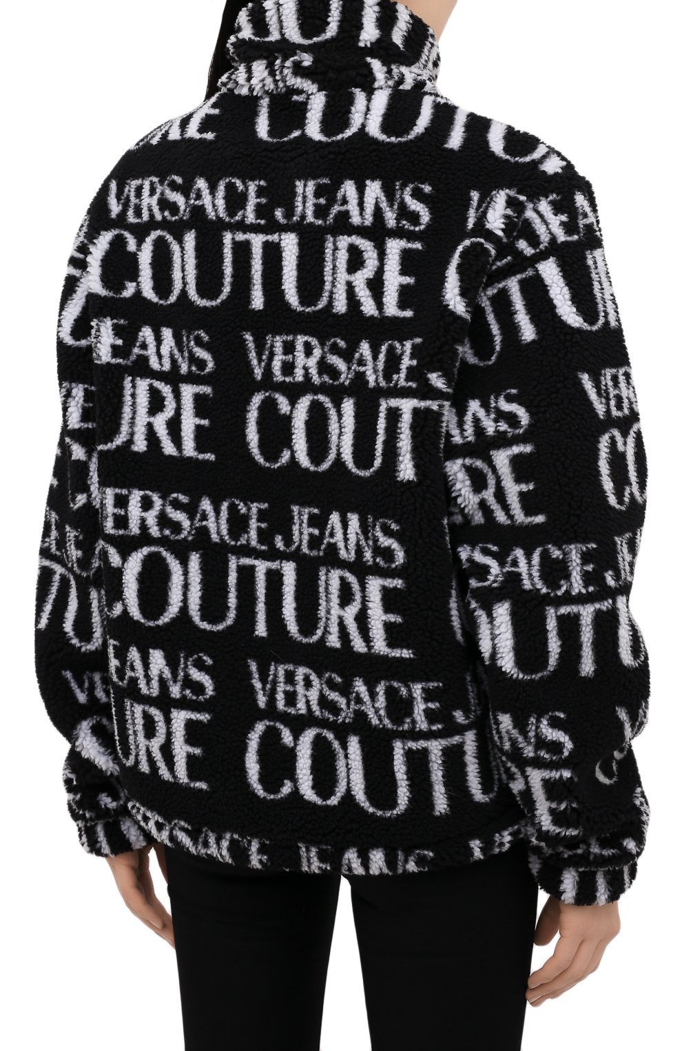 Куртка VERSACE JEANS COUTURE черно-белого цвета по цене 43350 руб., арт. C1GZB909-ZUM409 L0G0/04899, фото 4 Куртка VERSACE JEANS COUTURE, арт. C1GZB909-ZUM409 L0G0/04899, фото 4
