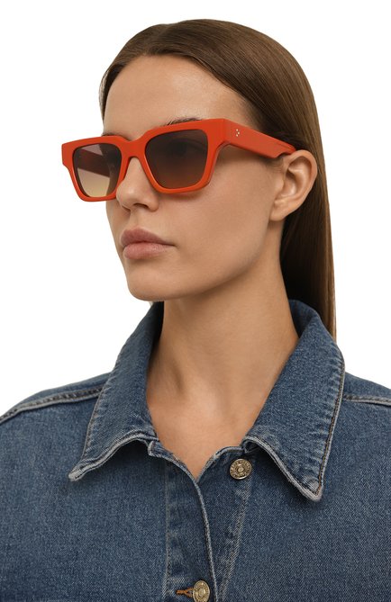 Женские солнцезащитные очки G.O.D. EYEWEAR красного ц�вета, арт. THIRTY FIVE RED/PURPLE YELL0W | Фото 2 (Тип очков: С/з; Оптика Гендер: оптика-женское; Очки форма: Квадратные)