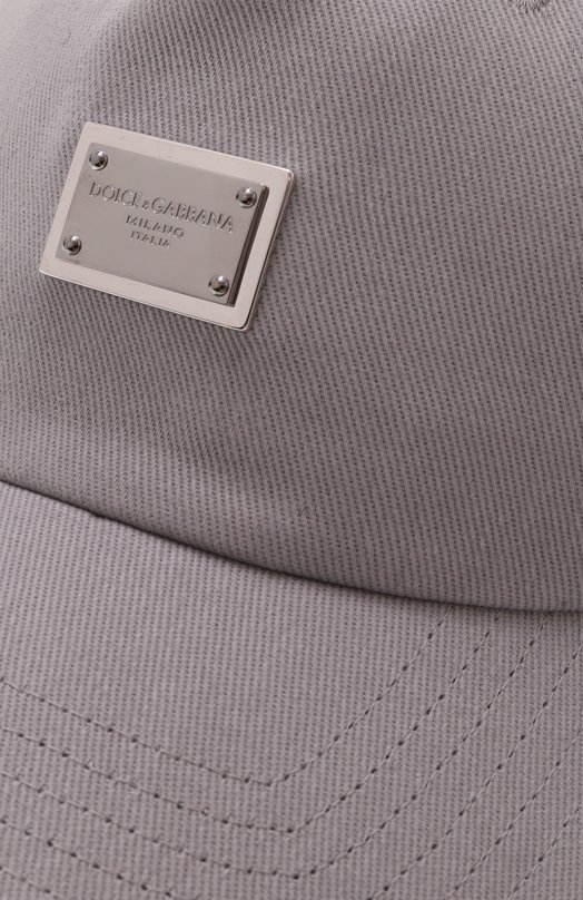 Хлопковая бейсболка Dolce & Gabbana GH736A/GI993 Серый  GH736A/GI993 Фото 4