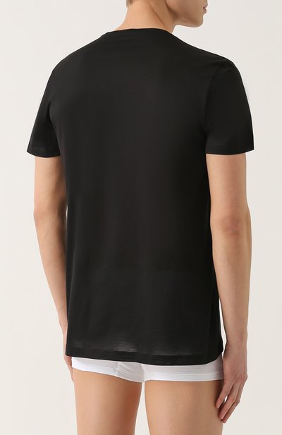 Хлопковая футболка с v-образным вырезом LA PERLA, арт. 0020152, фото 4