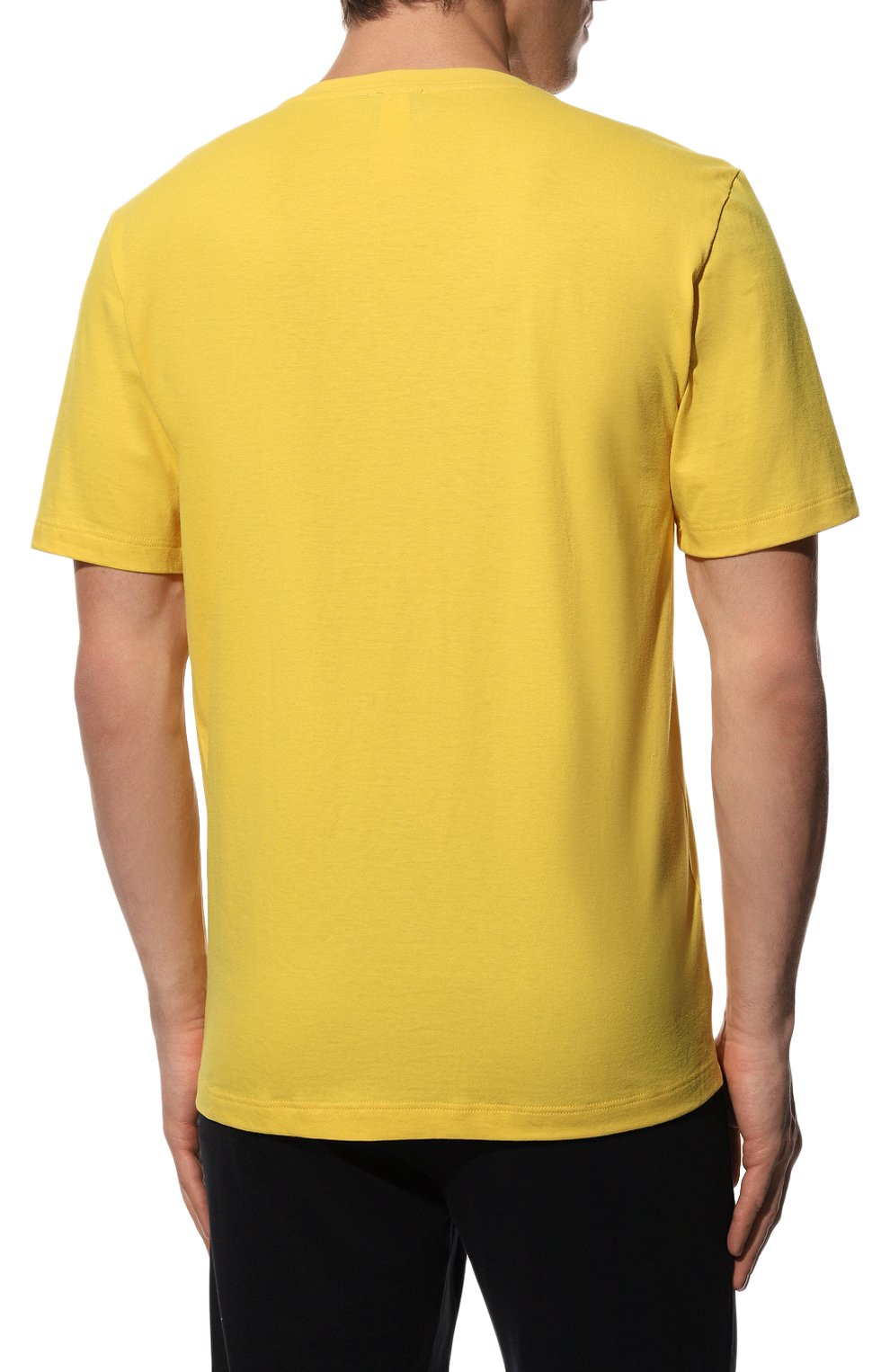 Хлопковая футболка HANRO желтого цвета по цене 9660 руб., арт. 075050., фото 4 Хлопковая футболка HANRO, арт. 075050., фото 4