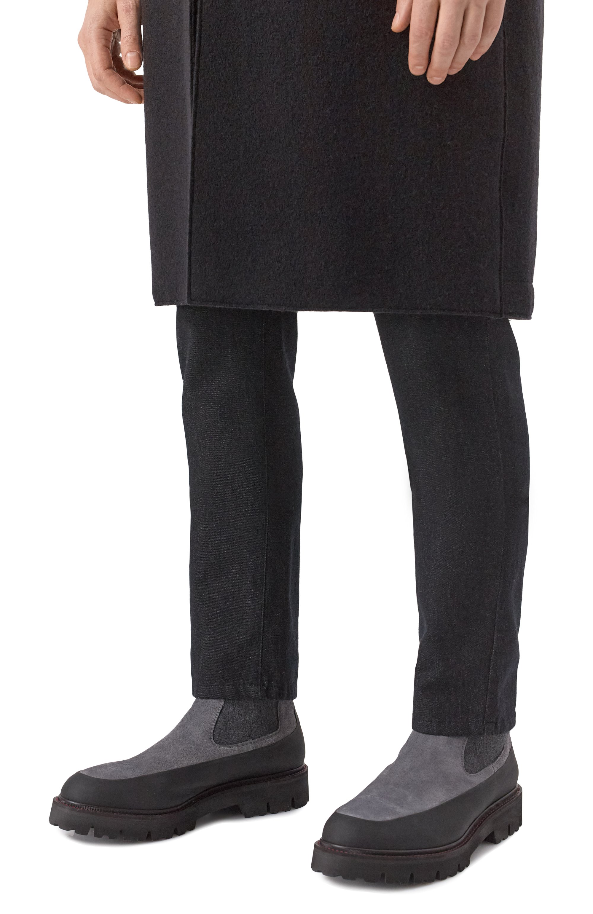 Замшевые челси KITON серого цвета по цене 145000 руб., арт. USSA195N0112503, фото 3 Замшевые челси KITON, арт. USSA195N0112503, фото 3