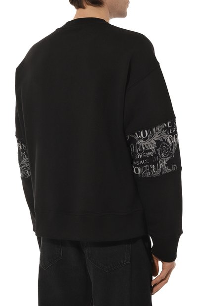 Хлопковый свитшот VERSACE JEANS COUTURE, арт. 74GAI309/FS063, фото 4