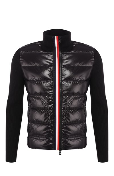 Комбинированный кардиган на молнии MONCLER, арт. D2-091-94166-00-9699Z, фото 1