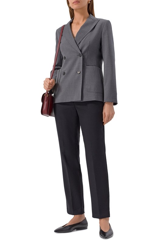 Шерстяной жакет Weekend Max Mara 0RNATI Серый  0RNATI Фото 2