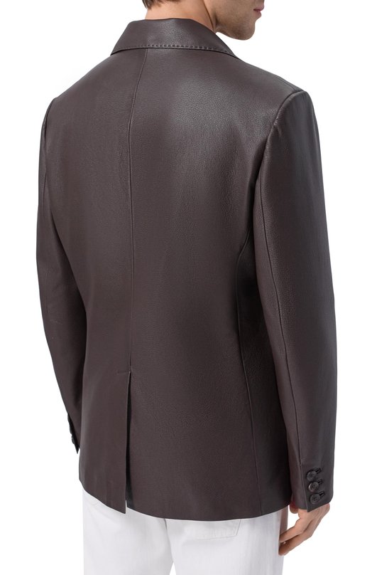 Кожаный пиджак MVST M25.1PM.J004/BIG SIZE/CERV0 SILKY Коричневый  M25.1PM.J004/BIG SIZE/CERV0 SILKY Фото 4