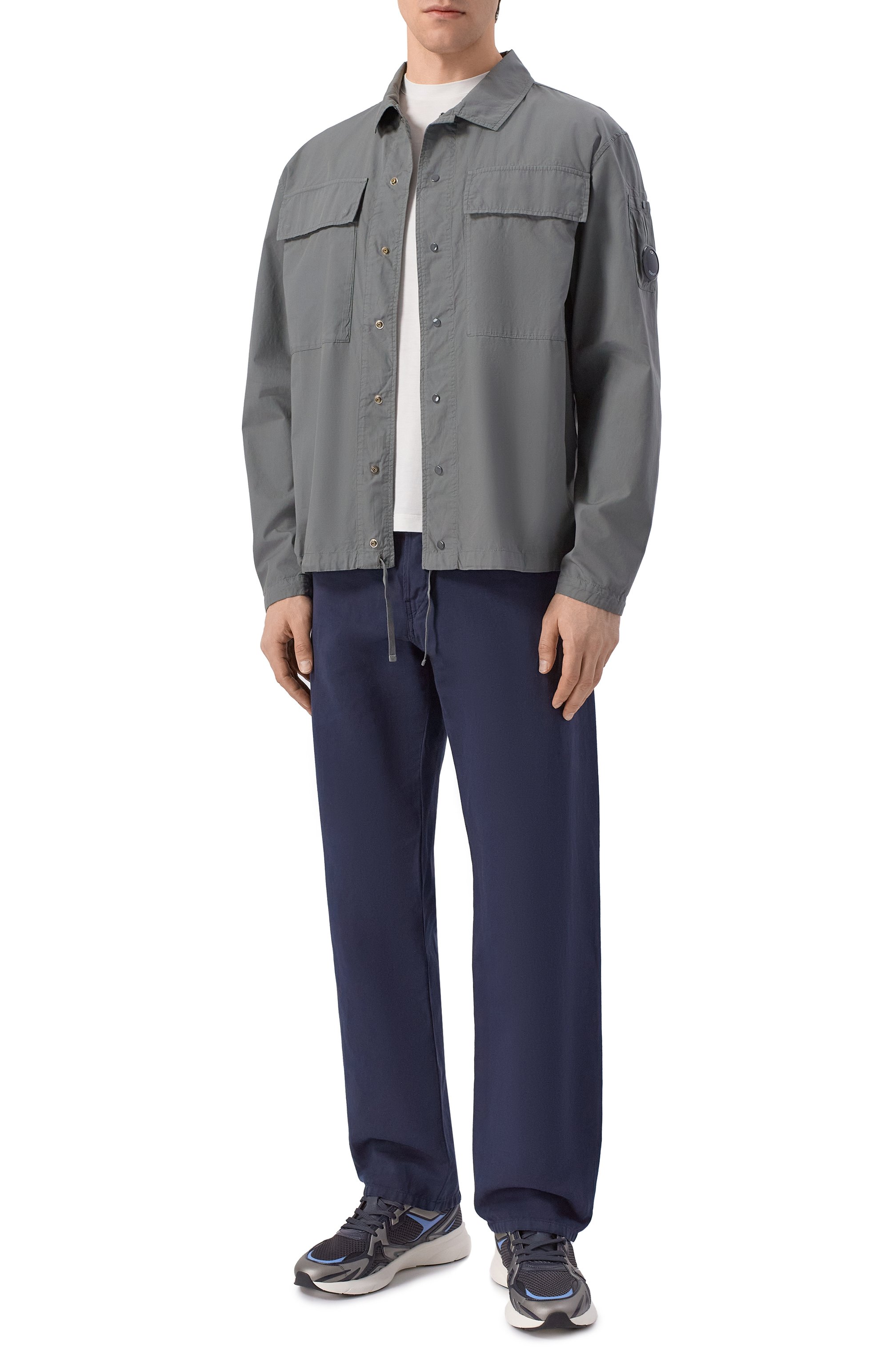 Хлопковая рубашка C.P. COMPANY серого цвета по цене 46350 руб., арт. 20CM0S237A/005691G, фото 2 Хлопковая рубашка C.P. COMPANY, арт. 20CM0S237A/005691G, фото 2