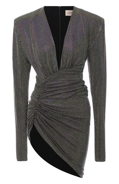 Женское платье из вискозы с отделкой стразами ALEXANDRE VAUTHIER, арт. 214DR1557B 1029I-214