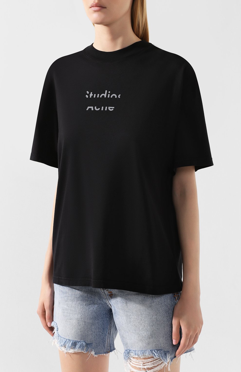 Хлопковая футболка ACNE STUDIOS, арт. AL0106, фото 3
