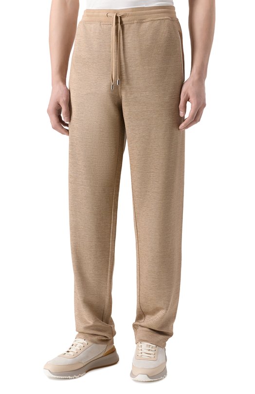 Брюки из шелка и льна Stefano Ricci K919052P3D/T26103 Бежевый  K919052P3D/T26103 Фото 3