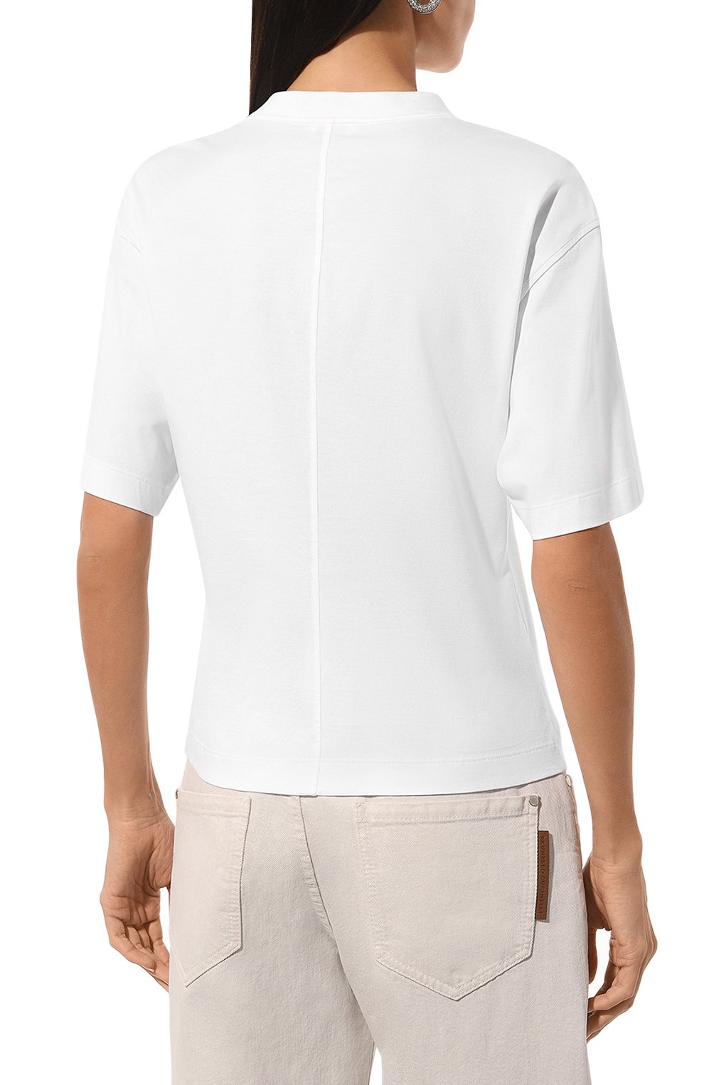 Хлопковая футболка BRUNELLO CUCINELLI, арт. MPT81HR710, фото 4