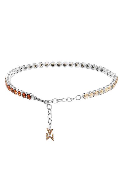 Анклет tennis AMINA MUADDI, арт. TENNIS ANKLET/CRYSTALS SILVER BASE/SWA, фото 3