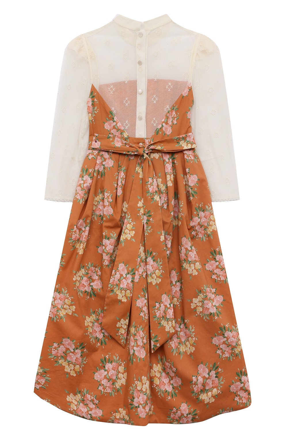 Хлопковое платье ULYANA SERGEENKO коричневого цвета по цене 90000 руб., арт. ABM005KD23P (0191б23), фото 2 Хлопковое платье ULYANA SERGEENKO, арт. ABM005KD23P (0191б23), фото 2