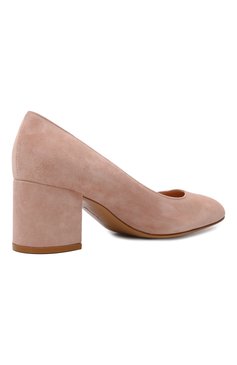Женские замшевые туфли linda 60 GIANVITO ROSSI бежевого цвета, арт. G21309.60RIC.CAMPEAH | Фото 5 (Подошва: Плоская; Каблук высота: Средний; Материал сплава: Проставлено; Материал внутренний: Натуральная кожа; Драгоценные камни: Проставлено; Каблук тип: Устойчивый; Материал внешний: Замша, Натуральная кожа)