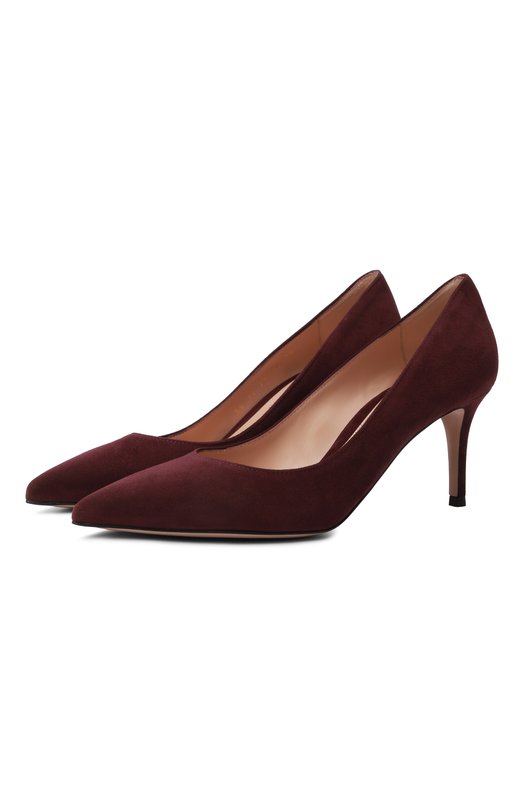 Замшевые туфли Gianvito 70 Gianvito Rossi G26770.70RIC.CAMR0YA Бордовый G26770.70RIC.CAMR0YA