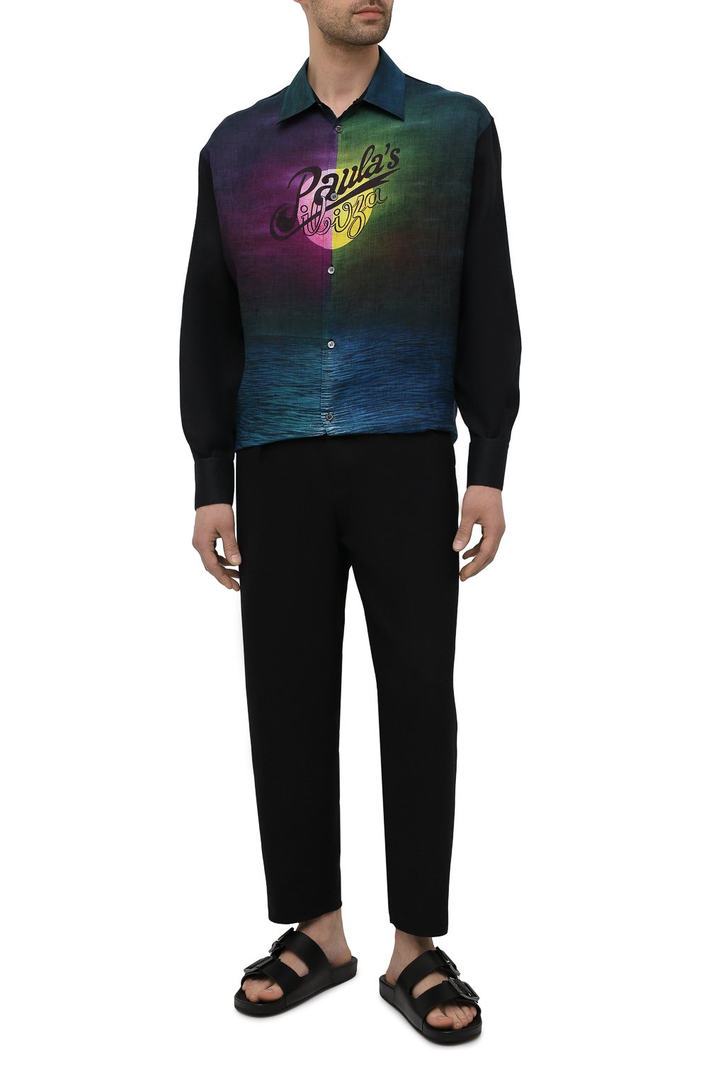 Льняная рубашка loewe x paula's ibiza LOEWE разноцветного цвета по цене 94500 руб., арт. H616Y05X04, фото 2 Льняная рубашка loewe x paula's ibiza LOEWE, арт. H616Y05X04, фото 2