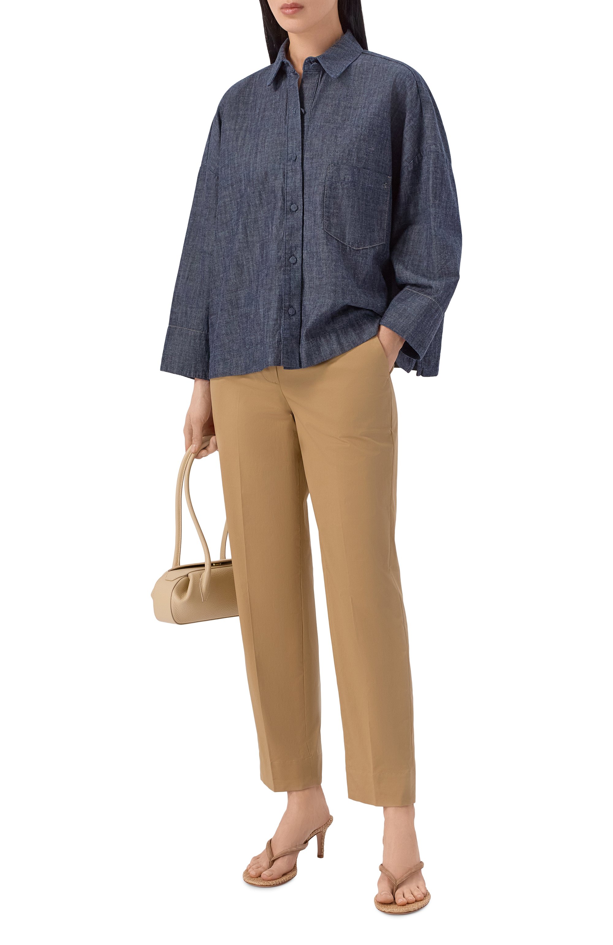 Хлопковые брюки LORENA ANTONIAZZI, арт. E2634PA94C/4818, фото 2