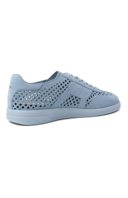 Замшевые кеды Santoni WBPG61470CIETSQC Голубой  WBPG61470CIETSQC Фото 5