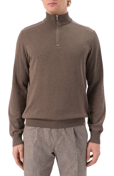 Джемпер из шелка и хлопка PAUL&SHARK коричневого цвета по цене 95050 руб., арт. 25411631/XXL, фото 3 Джемпер из шелка и хлопка PAUL&SHARK, арт. 25411631/XXL, фото 3