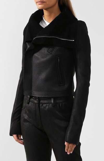 Кожаная куртка на меховой подкладке RICK OWENS, арт. RP18F4728/LSHS, фото 3