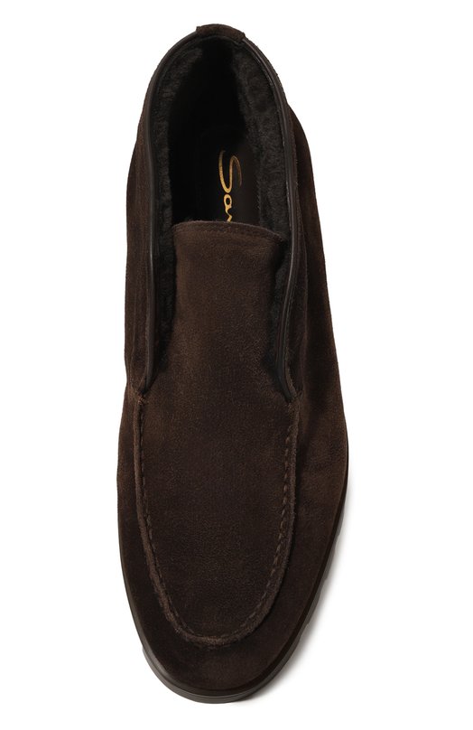 Замшевые ботинки Santoni WUDG71345DKRAHSY Коричневый  WUDG71345DKRAHSY Фото 6