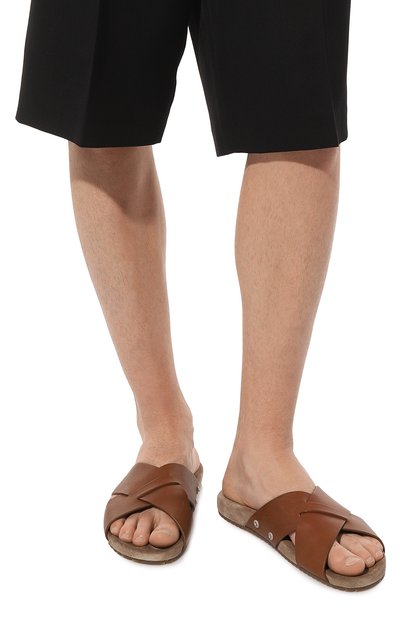 Кожаные шлепанцы hawaii DOLCE & GABBANA, арт. A80341/AB455, фото 3