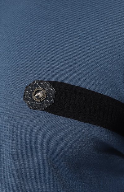 Джемпер с отделкой из кожи аллигатора STEFANO RICCI, арт. K606312AG1/F22465, фото 5