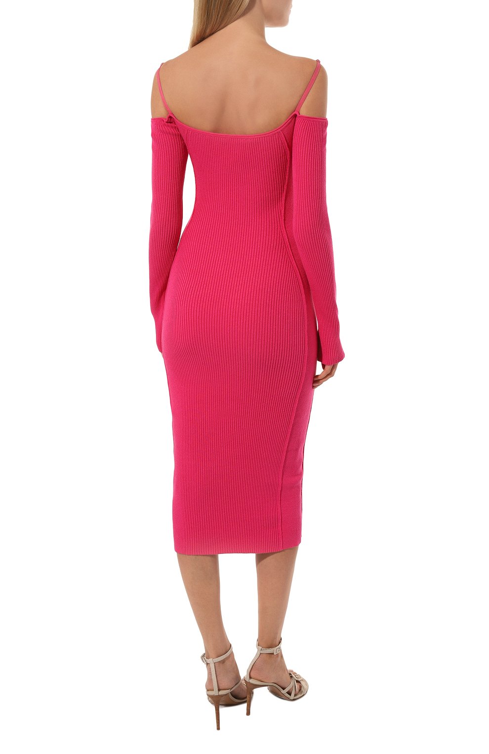 Платье из вискозы и льна JACQUEMUS, арт. 22H213KN300/2082PINK, фото 4