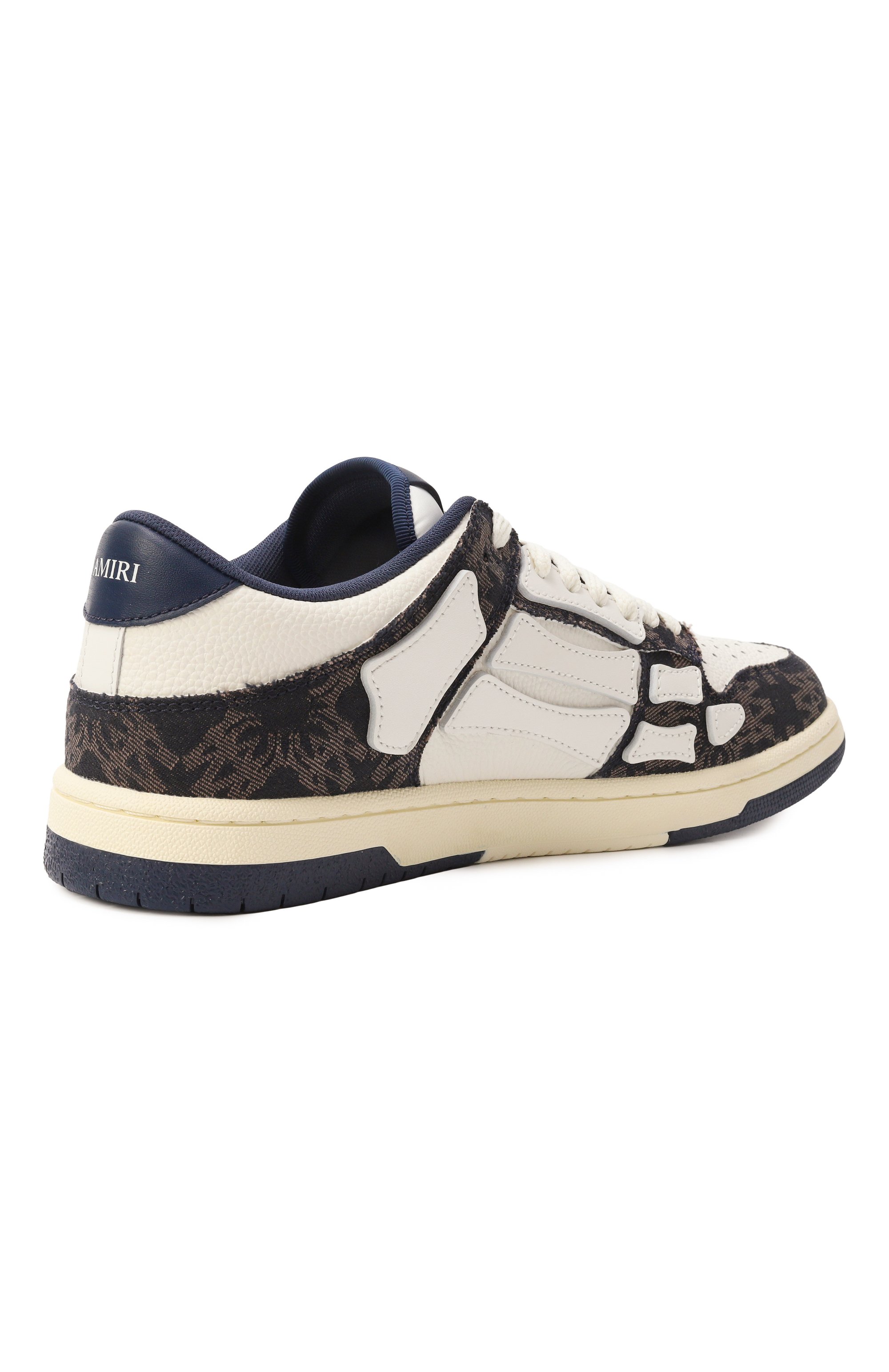 Комбинированные кеды ma quad skel-top AMIRI разноцветного цвета по цене 92850 руб., арт. AMF0SR1096, фото 5 Комбинированные кеды ma quad skel-top AMIRI, арт. AMF0SR1096, фото 5