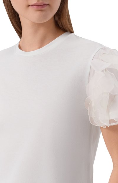 Хлопковый топ MAX MARA STUDIO белого цвета по цене 46050 руб., арт. MSEEDITTI, фото 5 Хлопковый топ MAX MARA STUDIO, арт. MSEEDITTI, фото 5