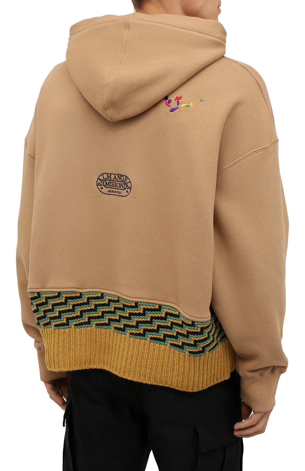 Хлопковое худи palm angels x missoni PALM ANGELS бежевого цвета по цене 92150 руб., арт. PMBB110F21FLE0016110, фото 4 Хлопковое худи palm angels x missoni PALM ANGELS, арт. PMBB110F21FLE0016110, фото 4