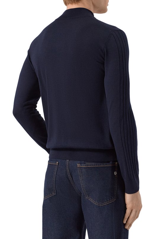 Джемпер из шерсти и шелка Zilli KMN001M0230VZRD00_001 Синий  KMN001M0230VZRD00_001 Фото 4