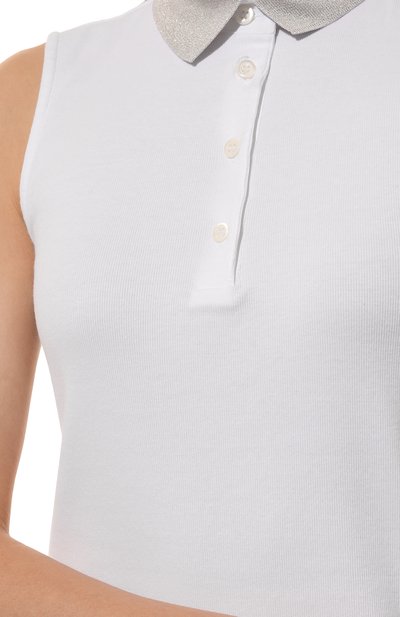 Хлопковое поло GRAN SASSO белого цвета по цене 19600 руб., арт. 60221/80321, фото 5 Хлопковое поло GRAN SASSO, арт. 60221/80321, фото 5