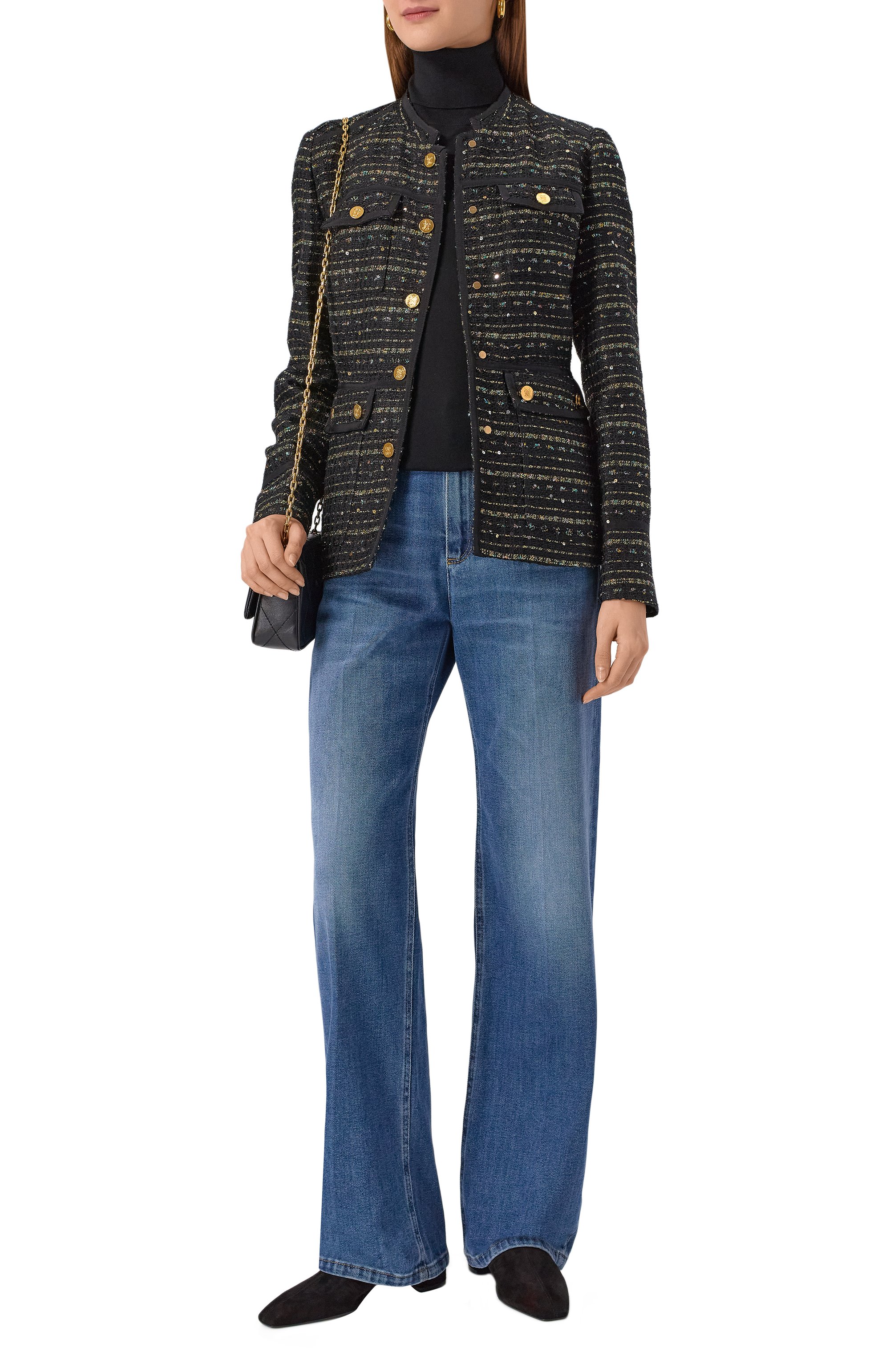 Замшевые ботильоны saint honore 35 AQUAZZURA черного цвета по цене 99100 руб., арт. SH0MIDB8/SUE, фото 3 Замшевые ботильоны saint honore 35 AQUAZZURA, арт. SH0MIDB8/SUE, фото 3