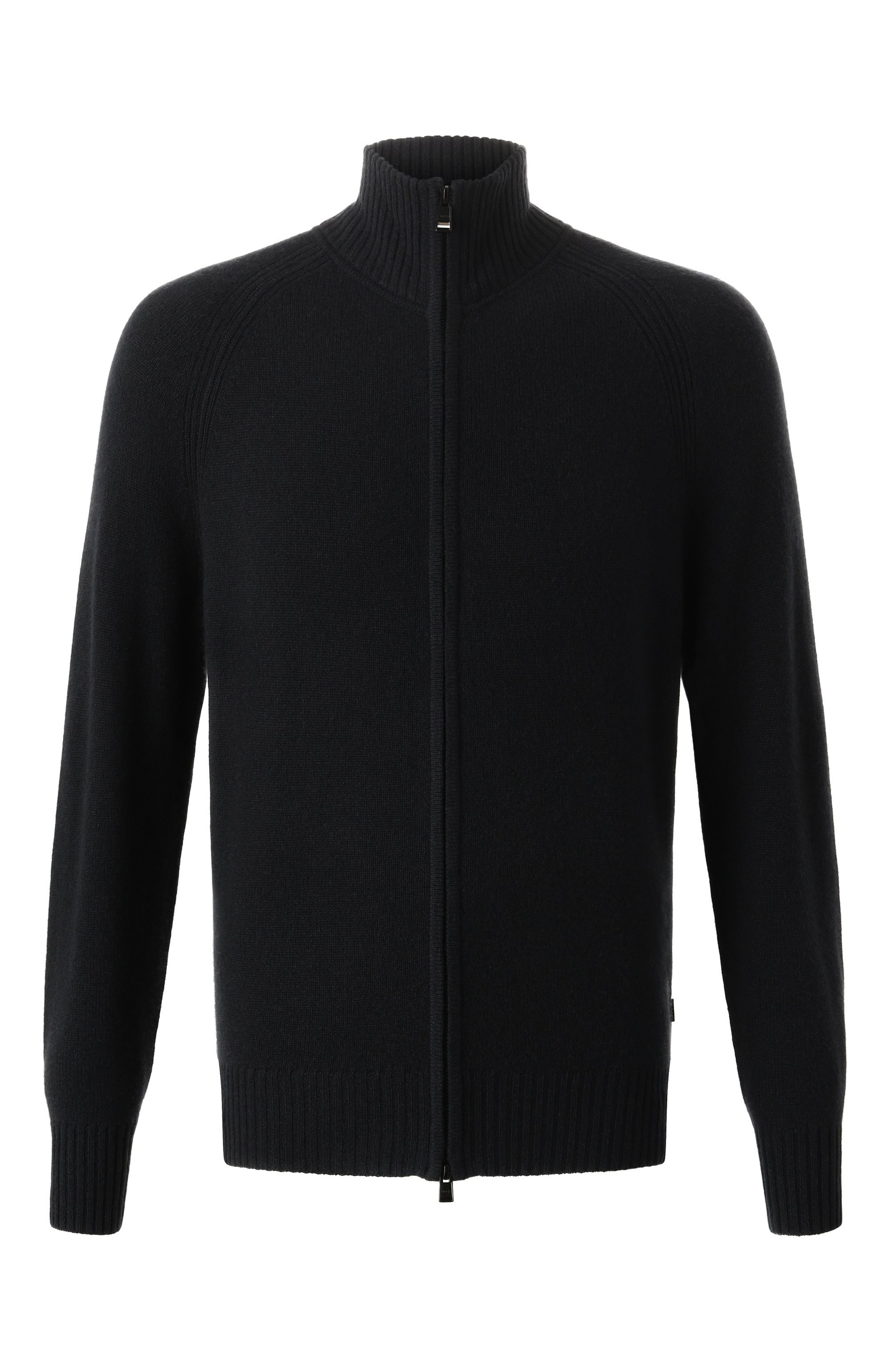 Кашемировый кардиган BOSS темно-синего цвета по цене 62150 руб., арт. 50526906, фото 1 Кашемировый кардиган BOSS, арт. 50526906, фото 1